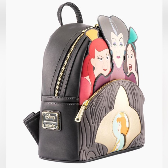 LOUNGEFLY | Disney Cinderella Evil Stepmother and Stepsisters Villains Backpack - Picture 2 of 5